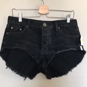 one x one teaspoon black jean short rollers Sz 27